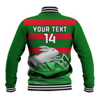 Custom Australia Day Rabbitohs Baseball Jacket NRL 2024 Sydney Opera House With Map