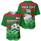 Custom Australia Day Rabbitohs Baseball Jersey NRL 2024 Sydney Opera House With Map