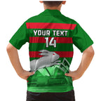 Custom Australia Day Rabbitohs Family Matching Mermaid Dress and Hawaiian Shirt NRL 2024 Sydney Opera House With Map