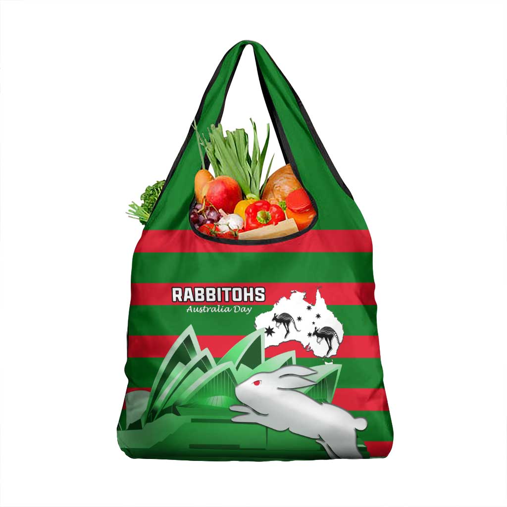 Australia Day Rabbitohs Grocery Bag NRL 2024 Sydney Opera House With Map