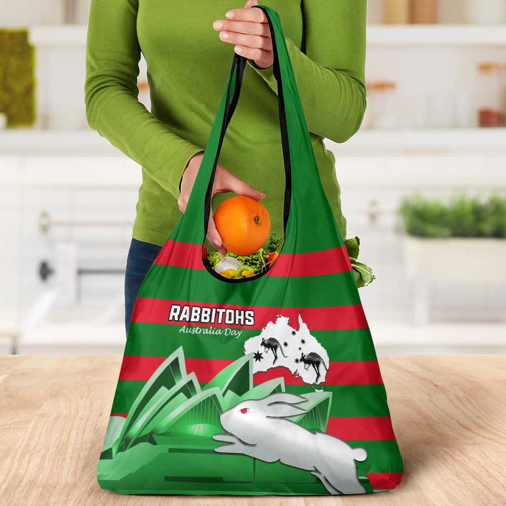 Australia Day Rabbitohs Grocery Bag NRL 2024 Sydney Opera House With Map
