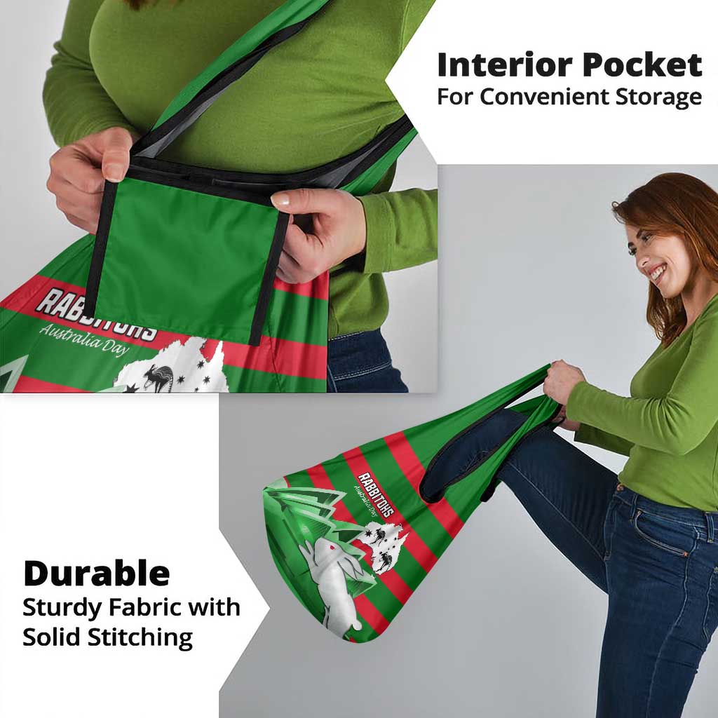 Australia Day Rabbitohs Grocery Bag NRL 2024 Sydney Opera House With Map