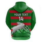 Custom Australia Day Rabbitohs Hoodie NRL 2024 Sydney Opera House With Map