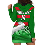 Custom Australia Day Rabbitohs Hoodie Dress NRL 2024 Sydney Opera House With Map
