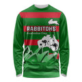 Custom Australia Day Rabbitohs Long Sleeve Shirt NRL 2024 Sydney Opera House With Map