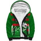 Custom Australia Day Rabbitohs Sherpa Hoodie NRL 2024 Sydney Opera House With Map