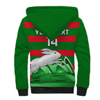 Custom Australia Day Rabbitohs Sherpa Hoodie NRL 2024 Sydney Opera House With Map