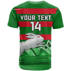 Custom Australia Day Rabbitohs T Shirt NRL 2024 Sydney Opera House With Map