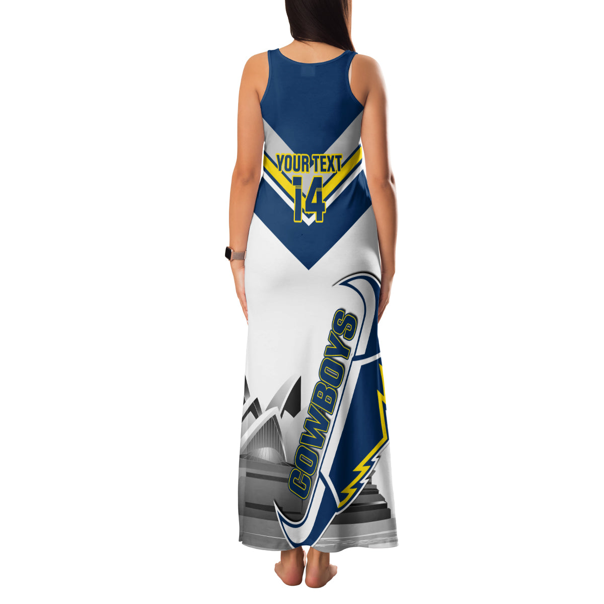 Custom Australia Day Cowboys Family Matching Tank Maxi Dress and Hawaiian Shirt NRL 2024 Sydney Opera House With Map