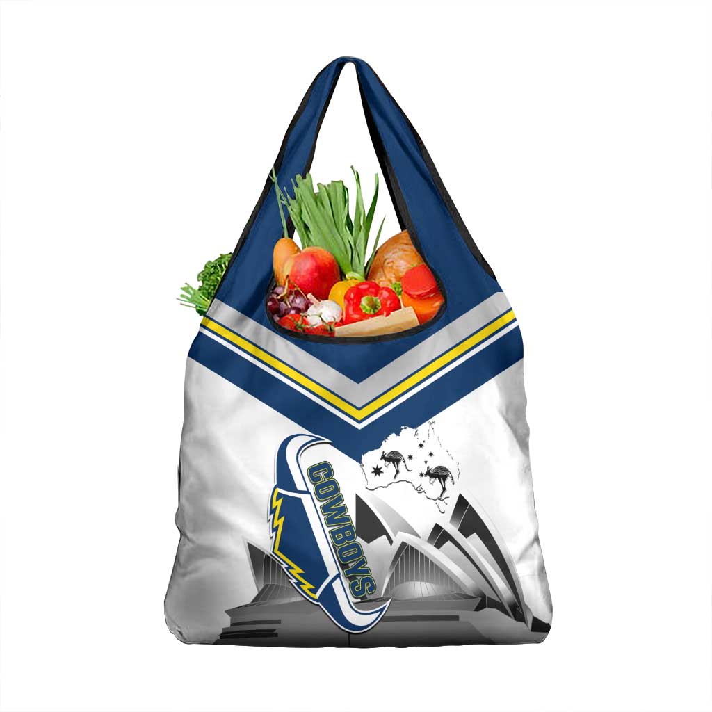 Australia Day Cowboys Grocery Bag NRL 2024 Sydney Opera House With Map