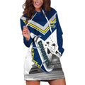 Custom Australia Day Cowboys Hoodie Dress NRL 2024 Sydney Opera House With Map