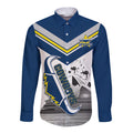 Custom Australia Day Cowboys Long Sleeve Button Shirt NRL 2024 Sydney Opera House With Map