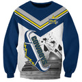 Custom Australia Day Cowboys Sweatshirt NRL 2024 Sydney Opera House With Map