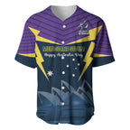 Custom Australia Day Storm Baseball Jersey NRL 2024 Sydney Opera House With Map