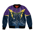 Custom Australia Day Storm Bomber Jacket NRL 2024 Sydney Opera House With Map