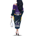 Custom Australia Day Storm Family Matching Off Shoulder Long Sleeve Dress and Hawaiian Shirt NRL 2024 Sydney Opera House With Map