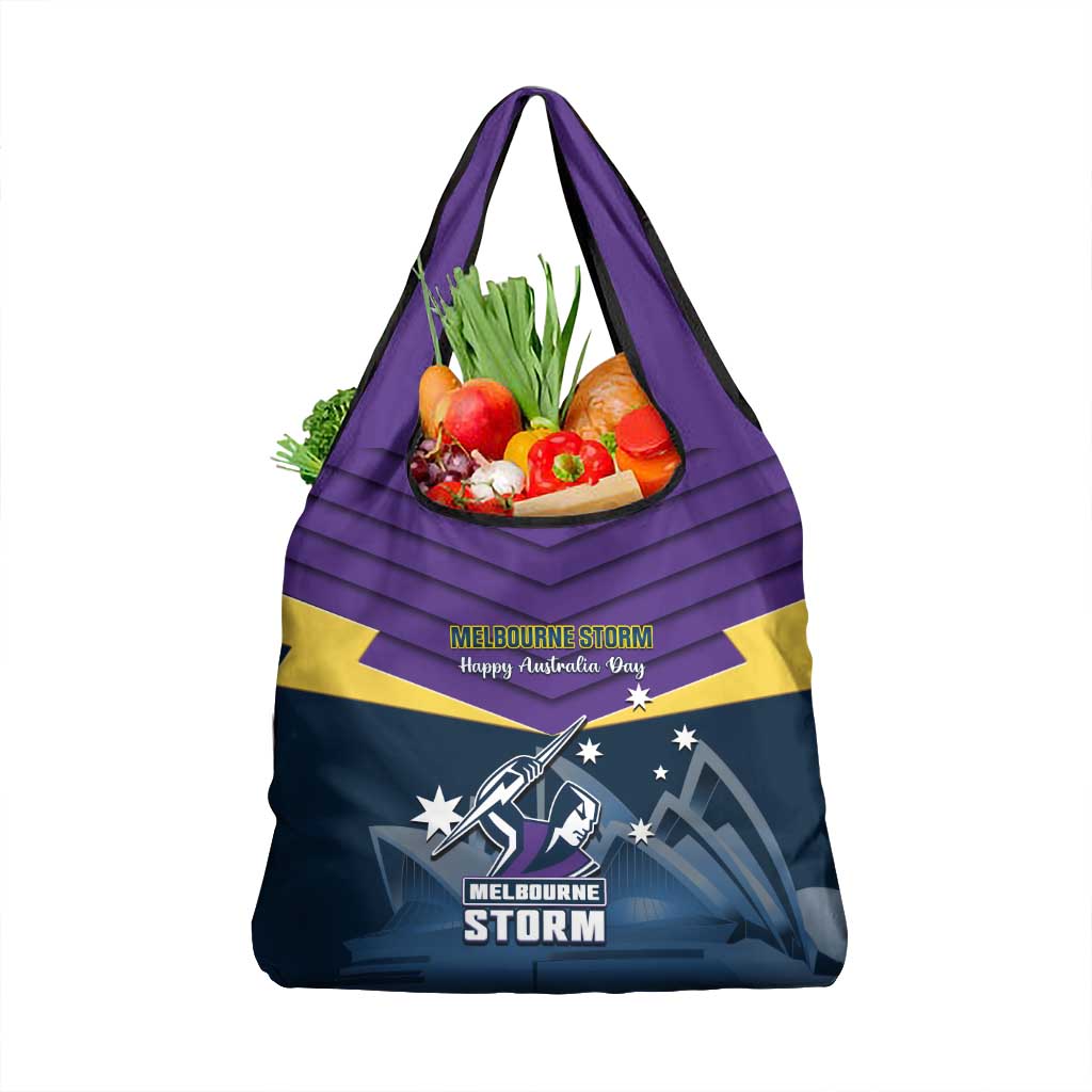 Australia Day Storm Grocery Bag NRL 2024 Sydney Opera House With Map