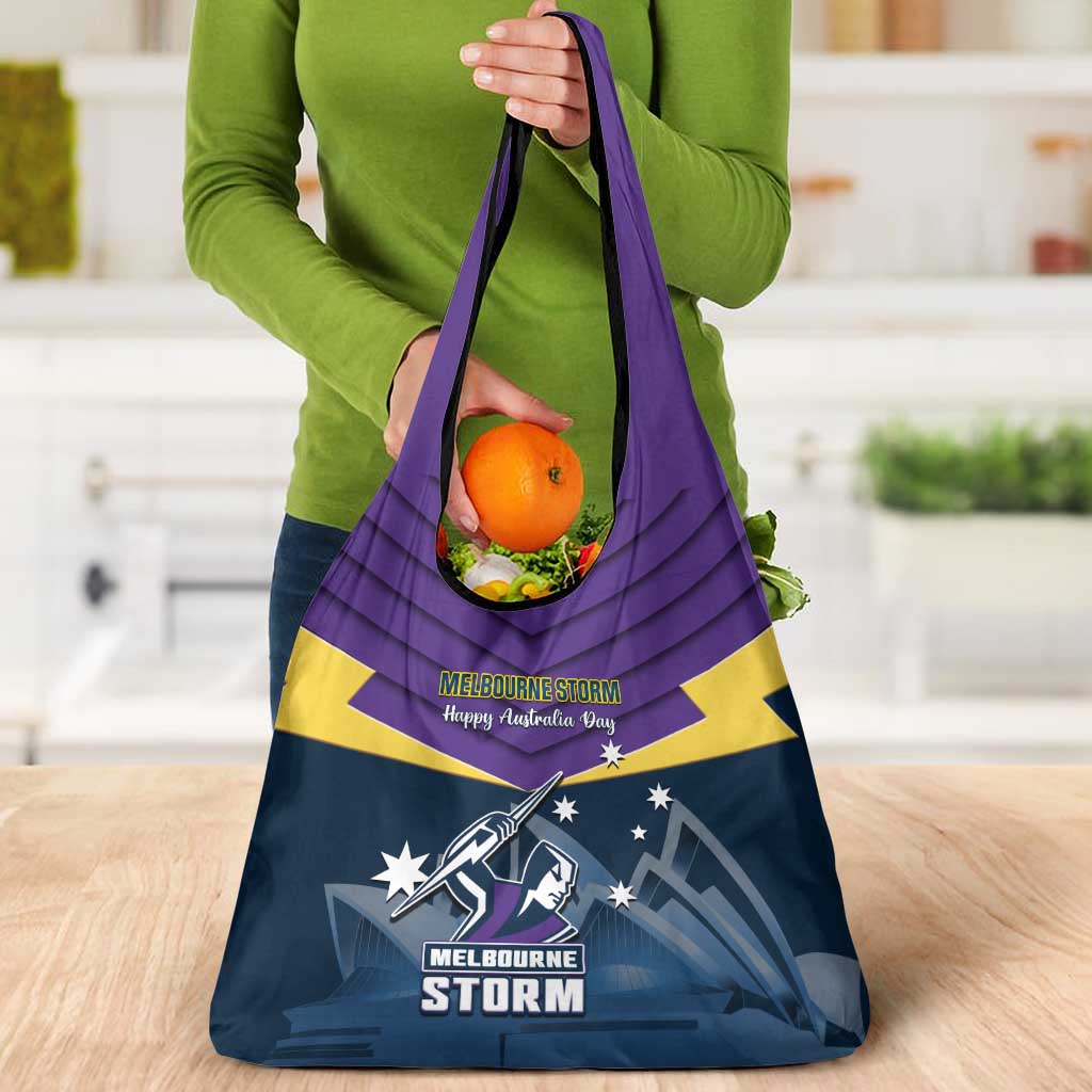 Australia Day Storm Grocery Bag NRL 2024 Sydney Opera House With Map