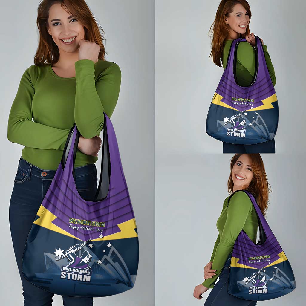 Australia Day Storm Grocery Bag NRL 2024 Sydney Opera House With Map