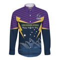 Custom Australia Day Storm Long Sleeve Button Shirt NRL 2024 Sydney Opera House With Map