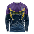 Custom Australia Day Storm Long Sleeve Shirt NRL 2024 Sydney Opera House With Map
