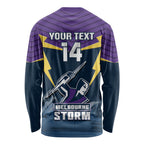 Custom Australia Day Storm Long Sleeve Shirt NRL 2024 Sydney Opera House With Map