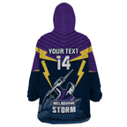 Custom Australia Day Storm Wearable Blanket Hoodie NRL 2024 Sydney Opera House With Map