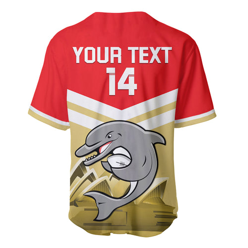 Custom Australia Day Dolphins Baseball Jersey NRL 2024 With Sydney Opera House
