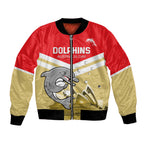 Custom Australia Day Dolphins Bomber Jacket NRL 2024 With Sydney Opera House