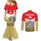 Custom Australia Day Dolphins Couples Matching Mermaid Dress and Long Sleeve Button Shirt NRL 2024 With Sydney Opera House