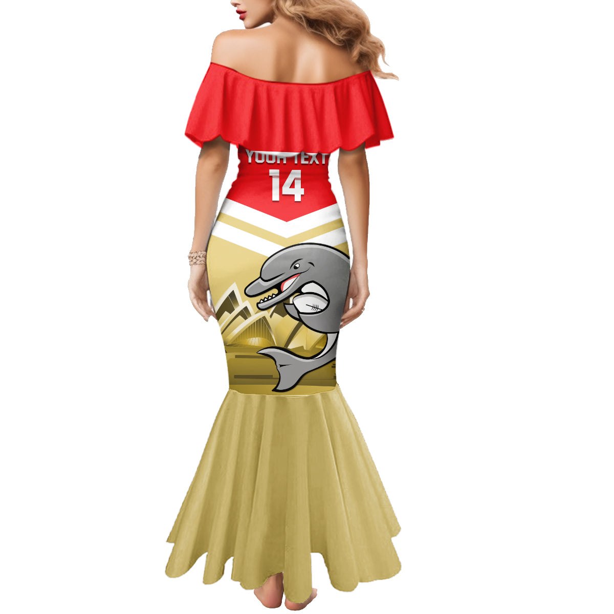Custom Australia Day Dolphins Family Matching Mermaid Dress and Hawaiian Shirt NRL 2024 With Sydney Opera House