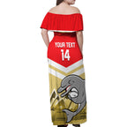 Custom Australia Day Dolphins Family Matching Off Shoulder Maxi Dress and Hawaiian Shirt NRL 2024 With Sydney Opera House