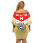 Custom Australia Day Dolphins Family Matching Off Shoulder Short Dress and Hawaiian Shirt NRL 2024 With Sydney Opera House