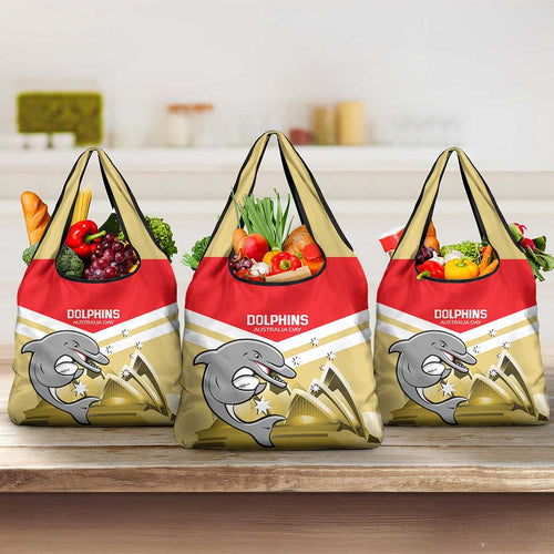 Australia Day Dolphins Grocery Bag NRL 2024 With Sydney Opera House