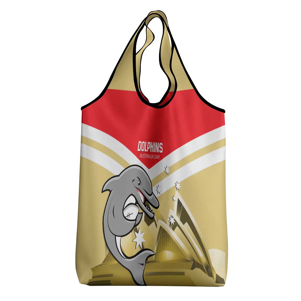 Australia Day Dolphins Grocery Bag NRL 2024 With Sydney Opera House