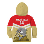 Custom Australia Day Dolphins Kid Hoodie NRL 2024 With Sydney Opera House