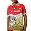 Custom Australia Day Dolphins Kid Polo Shirt NRL 2024 With Sydney Opera House