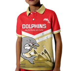 Custom Australia Day Dolphins Kid Polo Shirt NRL 2024 With Sydney Opera House