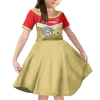 Custom Australia Day Dolphins Kid Short Sleeve Dress NRL 2024 With Sydney Opera House