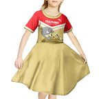 Custom Australia Day Dolphins Kid Short Sleeve Dress NRL 2024 With Sydney Opera House