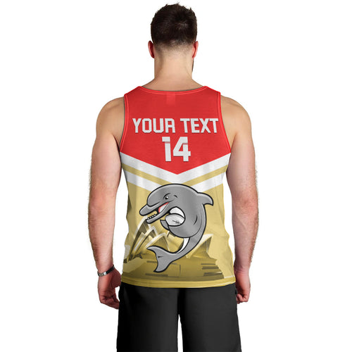 Custom Australia Day Dolphins Men Tank Top NRL 2024 With Sydney Opera House