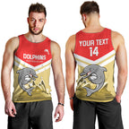 Custom Australia Day Dolphins Men Tank Top NRL 2024 With Sydney Opera House