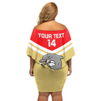 Custom Australia Day Dolphins Off Shoulder Short Dress NRL 2024 With Sydney Opera House