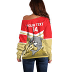 Custom Australia Day Dolphins Off Shoulder Sweater NRL 2024 With Sydney Opera House