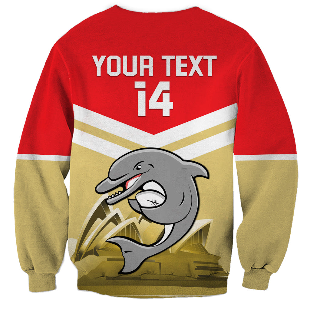 Custom Australia Day Dolphins Sweatshirt NRL 2024 With Sydney Opera House