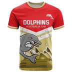 Custom Australia Day Dolphins T Shirt NRL 2024 With Sydney Opera House
