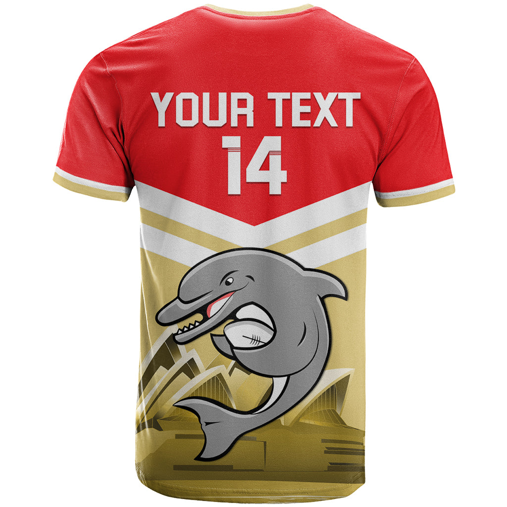 Custom Australia Day Dolphins T Shirt NRL 2024 With Sydney Opera House