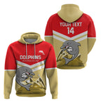 Custom Australia Day Dolphins Zip Hoodie NRL 2024 With Sydney Opera House
