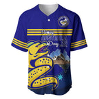 Custom Australia Day Eels Baseball Jersey NRL 2024 Sydney Opera House With Map