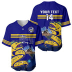 Custom Australia Day Eels Baseball Jersey NRL 2024 Sydney Opera House With Map
